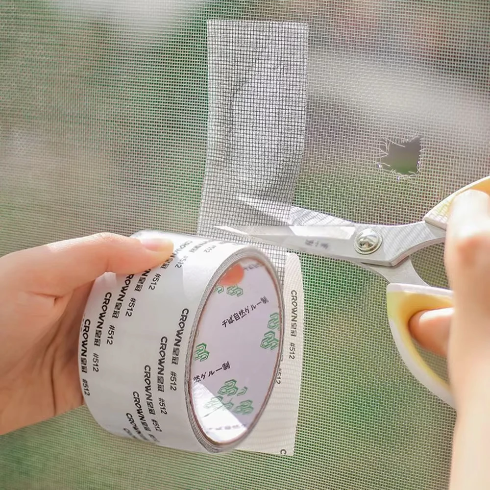 Window Screen Repair Tape Self Adhesive Mesh Tape Net Door Fix Patch Anti Insect Mosquito Mesh Broken Holes Repairing