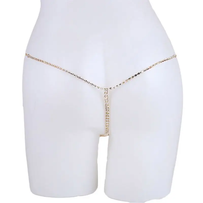 New Sexy for Rhinestone Underwear Belly Chain Crystal Thong Body Chains for W