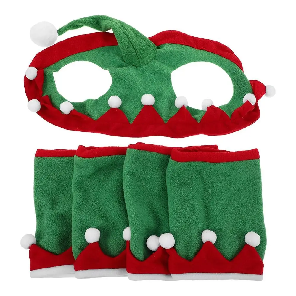 Christmas Design Horse Dress Up Set Party Theme Santa Style Horse Christmas Hat Holiday Decoration Equestrian Equipment