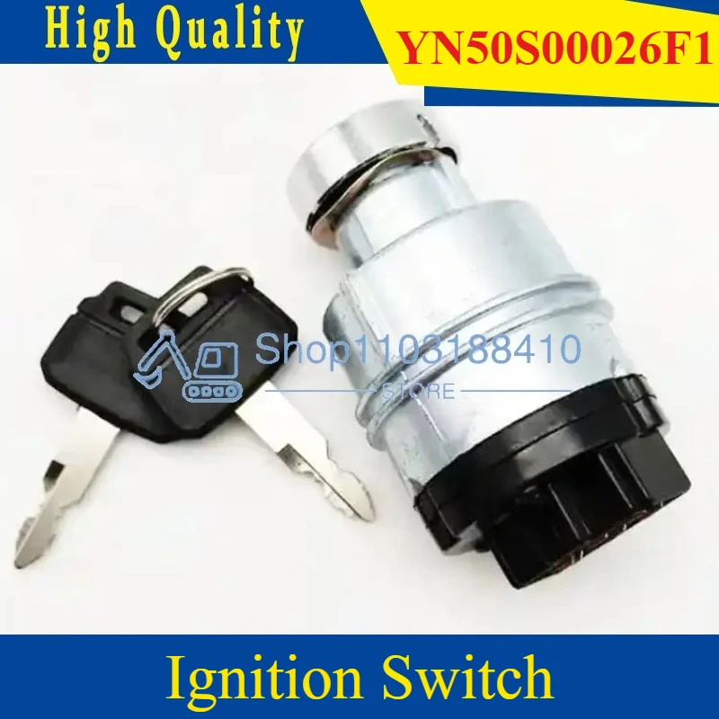 Excavator Ignition Switch YN50S00026F1 YN50S00026F2 YN50S00026F3 For Kobelco SK210-8 SK350-8 SK460-8 SK170 SK210 SK200 -8 SK-8