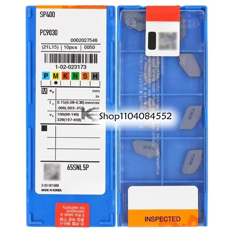 

100% Genuine Original Korean Single-head Slotting Carbide Inserts SP200 SP300 SP400 SP500 SP600 PC9030 Quality Assurance