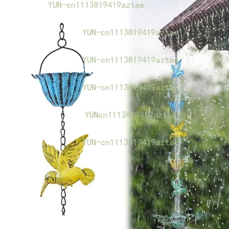 7.87Ft Metal Rain Chains For Gutters Eaves Drainage Accessory