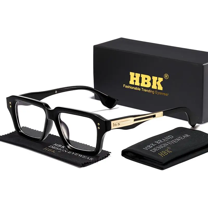 HBK Vintage Herren-Brillengestelle Marken-Brillen mit Einzigartigem Bügel-Design Luxuriöse Brillengestelle für Damen Anti-Blaulicht Lesebrillen – Detail 11