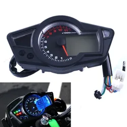 Universal 11000 rpm 12V LCD Digital Speedometer Tachometer Odometer Motorcycle Km/h Backlight for all motorcycle
