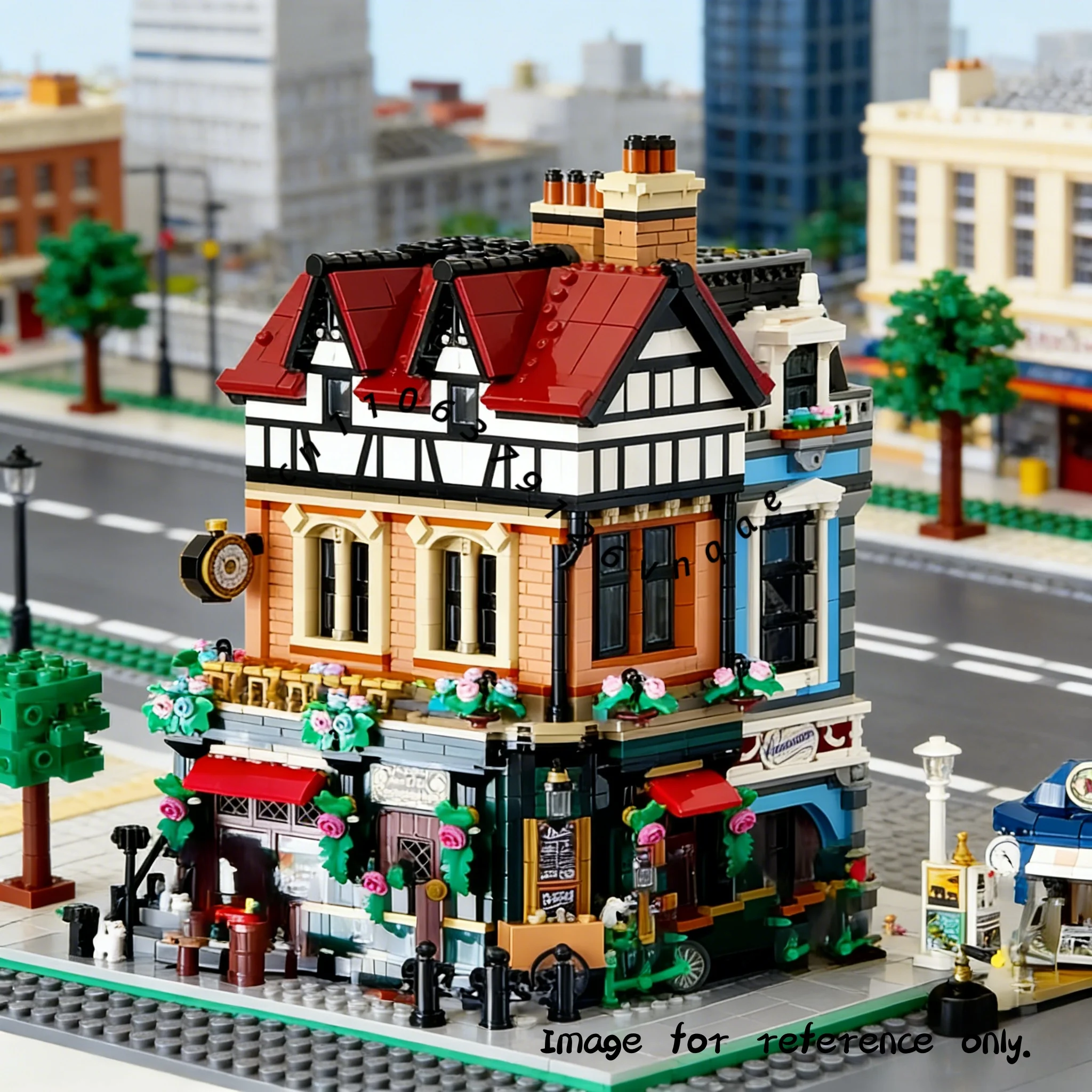 

2026 new retro British street corner building blocks children's toys birthday gift architectural street view bricks