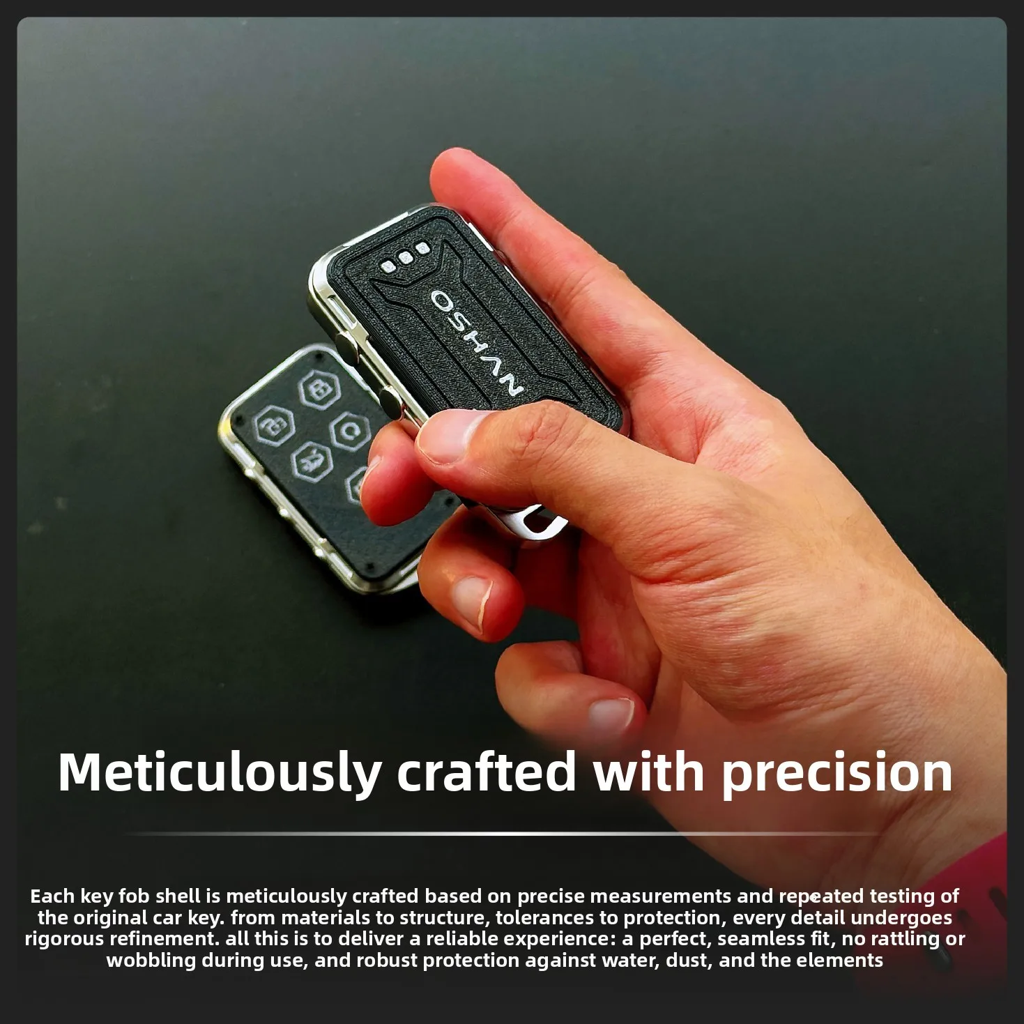 Applicable to Auchan Z6/X7/X5/520 car key nondestructive replacement and modification shell metal protective sleeve