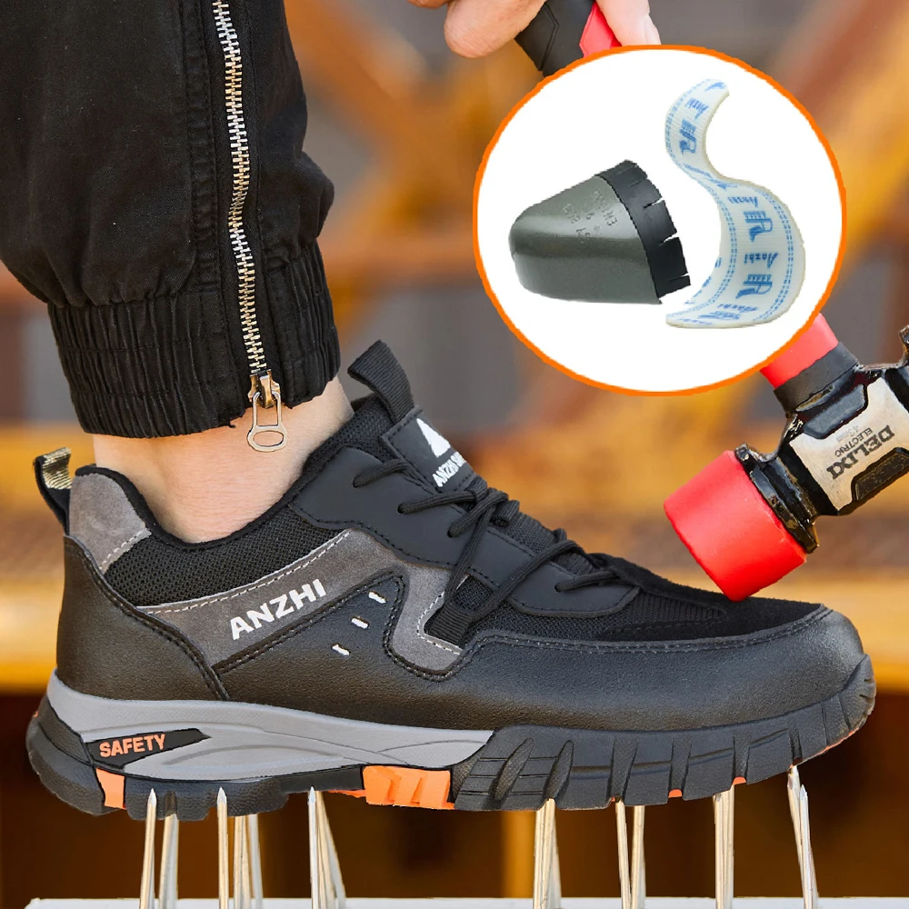 Men Anti Static Work Safety Shoes Anti-Smash Anti Puncture Work Sneakers Security Shoes Men Boots Indestructible Shoes Non-slip view 2