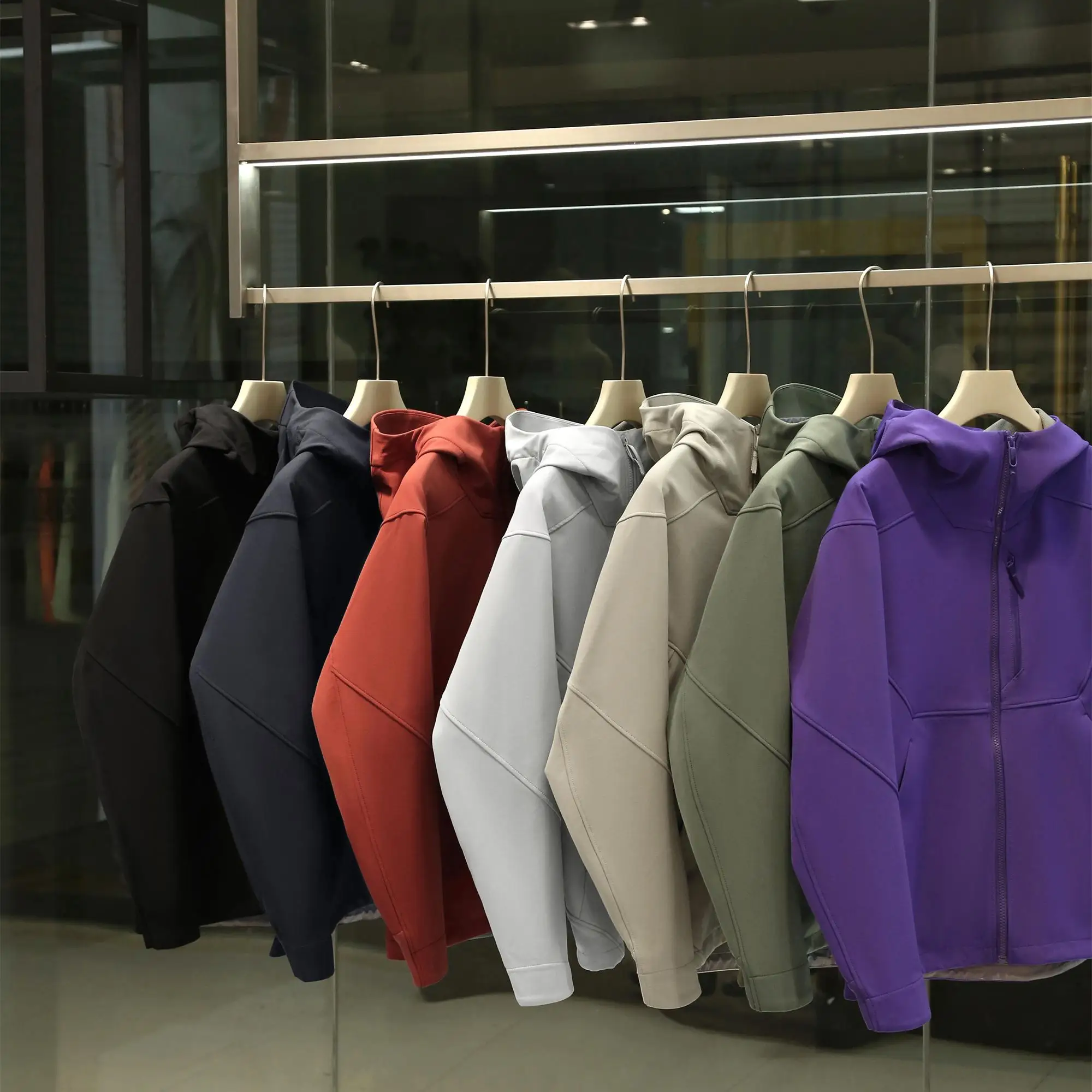 

3D Fce Lined Hooded Soft ell Jaet Men's Women's Outdoor Autumn Winter Waterproof Windproof Faion Ci Sle Coat