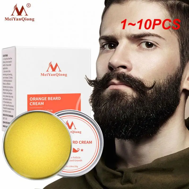 

Men's Plant Dense Tough Beard Care Creams Moisturizing Smooth Promote Growth Lubrication Cream Beard Shaping Cream 30g