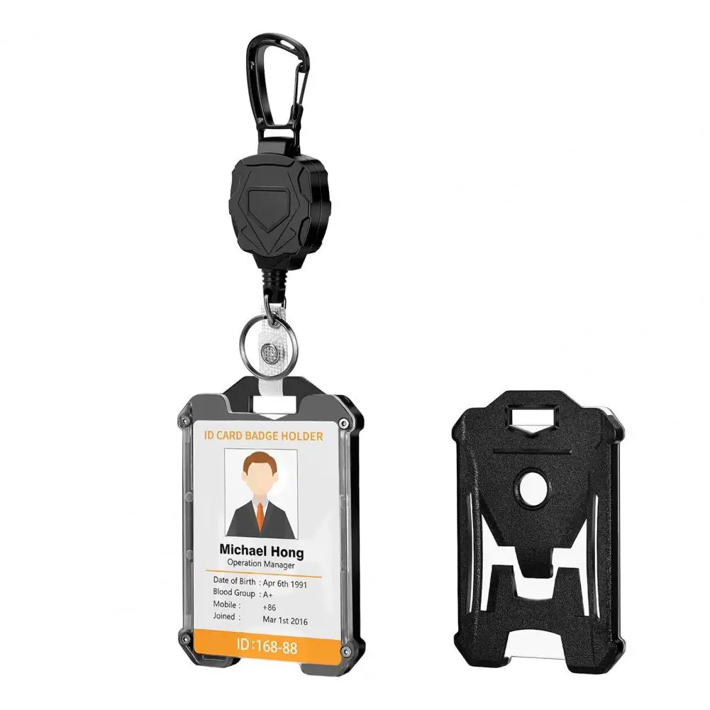 porta-badge-facile-da-tirare-con-fibbia-a-sgancio-rapido-e-cordino-in-acciaio-inox-portachiavi-estensibile-resistente-e-durevole
