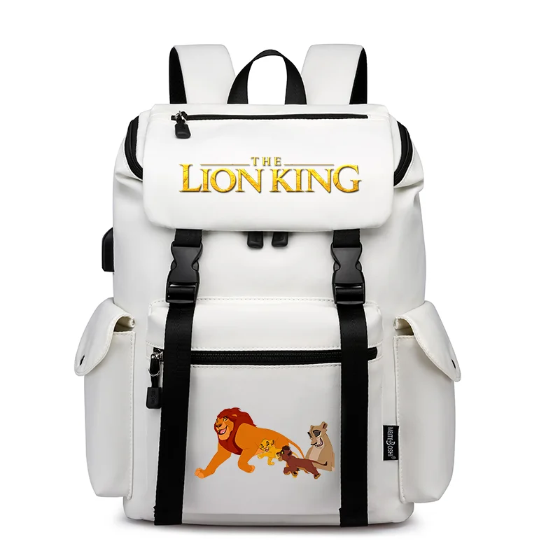 

Disney The Lion King School Backpack Women Men Laptop Travel Bag Large Waterproof Multifunction USB Charging Knapsack Mochila