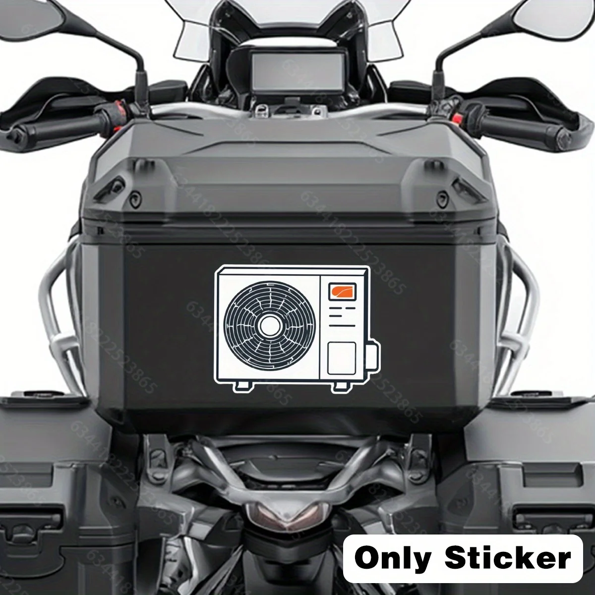 

1PC Funny Air Conditioner Sticker, Waterproof Vinyl Decal for Motorcycle Luggage Box Car Decoration