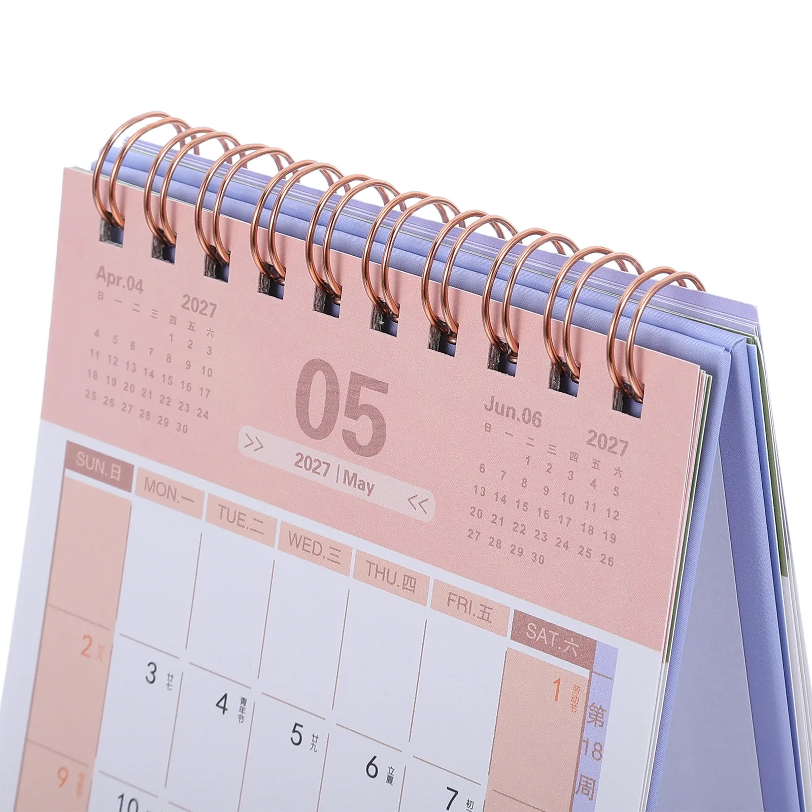 Small Desk Calendar 2027 Spiral Binding Minimalist Monthly Flip Planner for Office Home Classroom Mini Desk Calendar 2027