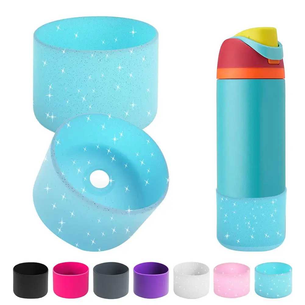 Silicone Cup Sleeve Boot Bottom Sleeve Cover Anti-slip Water Bottle Accessories Handle Insulated Cup Coaster I5W8