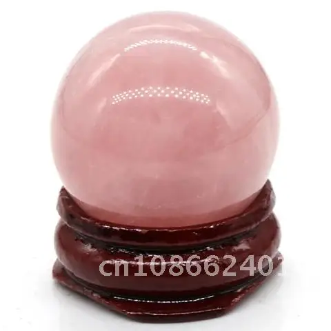 

5PC 30MM Natural Rose Quartz Crystals Ball Shaped Gemstone Home Decor Healing Stones Magic Craft Globe Massaging Gift