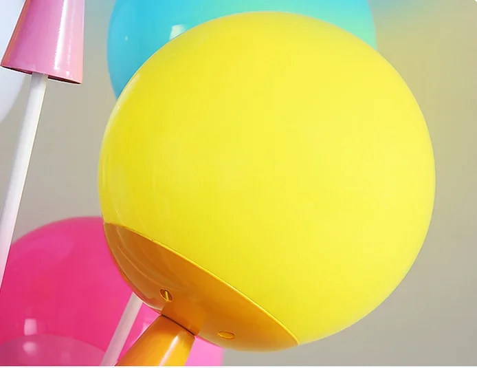 Modern Cartoon Balloon Ceiling Light Children Colored Glass Pendant Lamps Boys and Girls Room Bedroom Decoration LED Lights