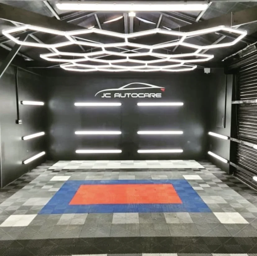 Imagem -06 - Hexagon Garage Round Led Light Panel Carro Detalhando Washroom e Showroom Light 50.000 Horas Tempo de Trabalho