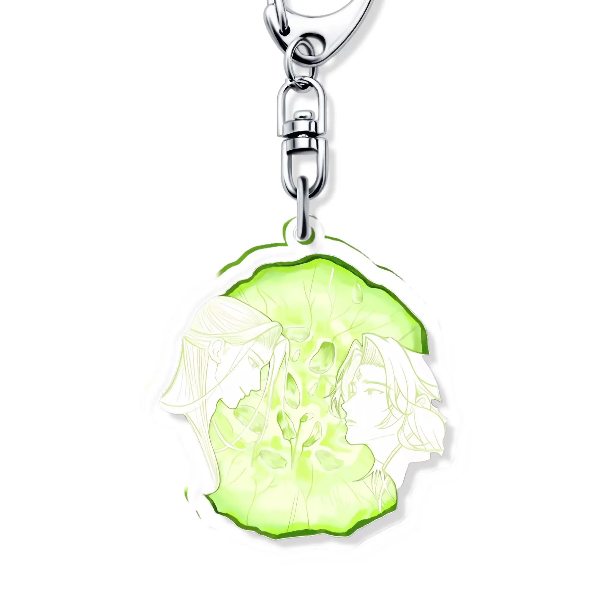 「卑劣な悪役セルフシステム」羅冰河、沈清秋、キュウリスライスペンダント、アクリルキーホルダー、ランドセルペンダント