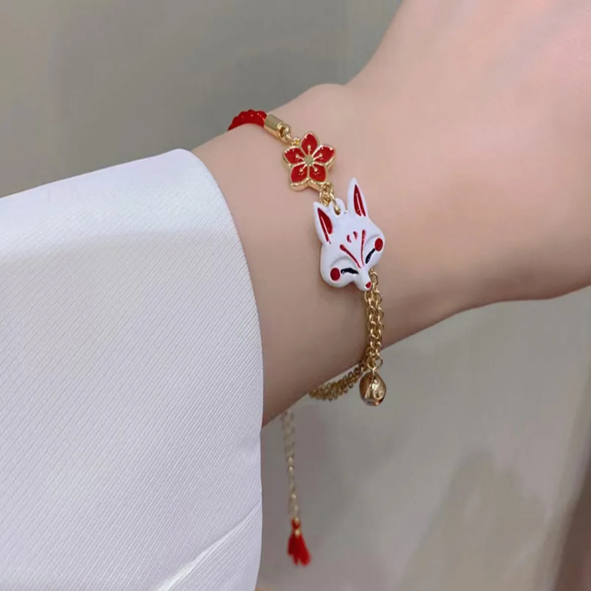 Anime Ghost Kill Earrings with Cherry Blossoms