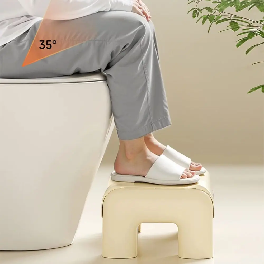 

Portable Ergonomic Toilet Footstool Waterproof Household Bathroom Foot Stool Anti-Slip Durable Children's Toilet Stool Household