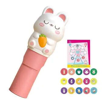 Kids Stamp Set Waterproof Children Stamp Packs Sticker Stamper Refill with Stickers Innovative Toddler Statoy Creative Play Toy