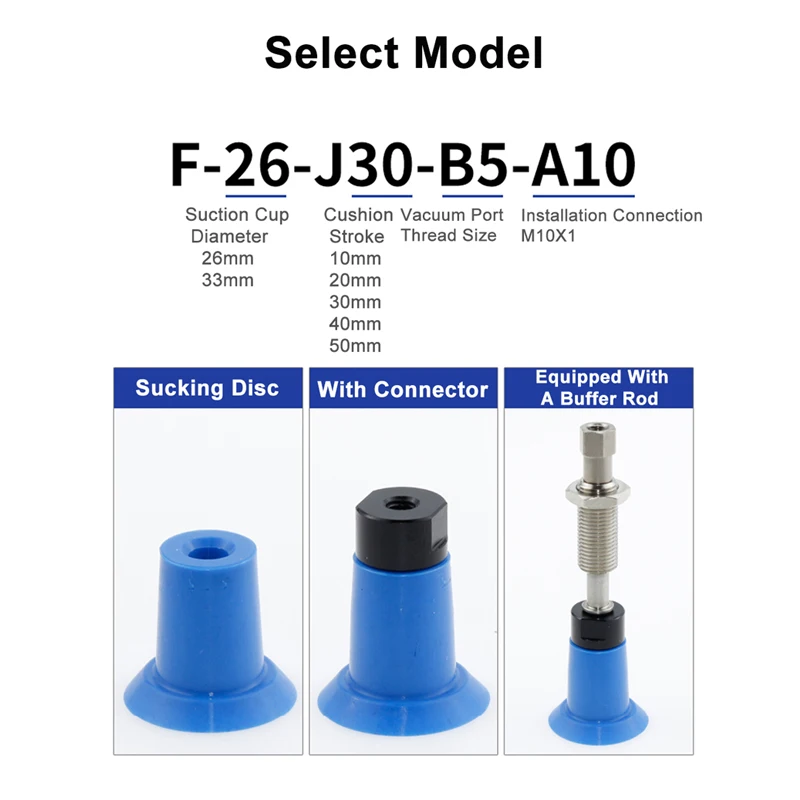공압 기계식 암 진공 흡입 깍지, 필름 비닐 봉지 포장 기계, 공압 액세서리, F26/33