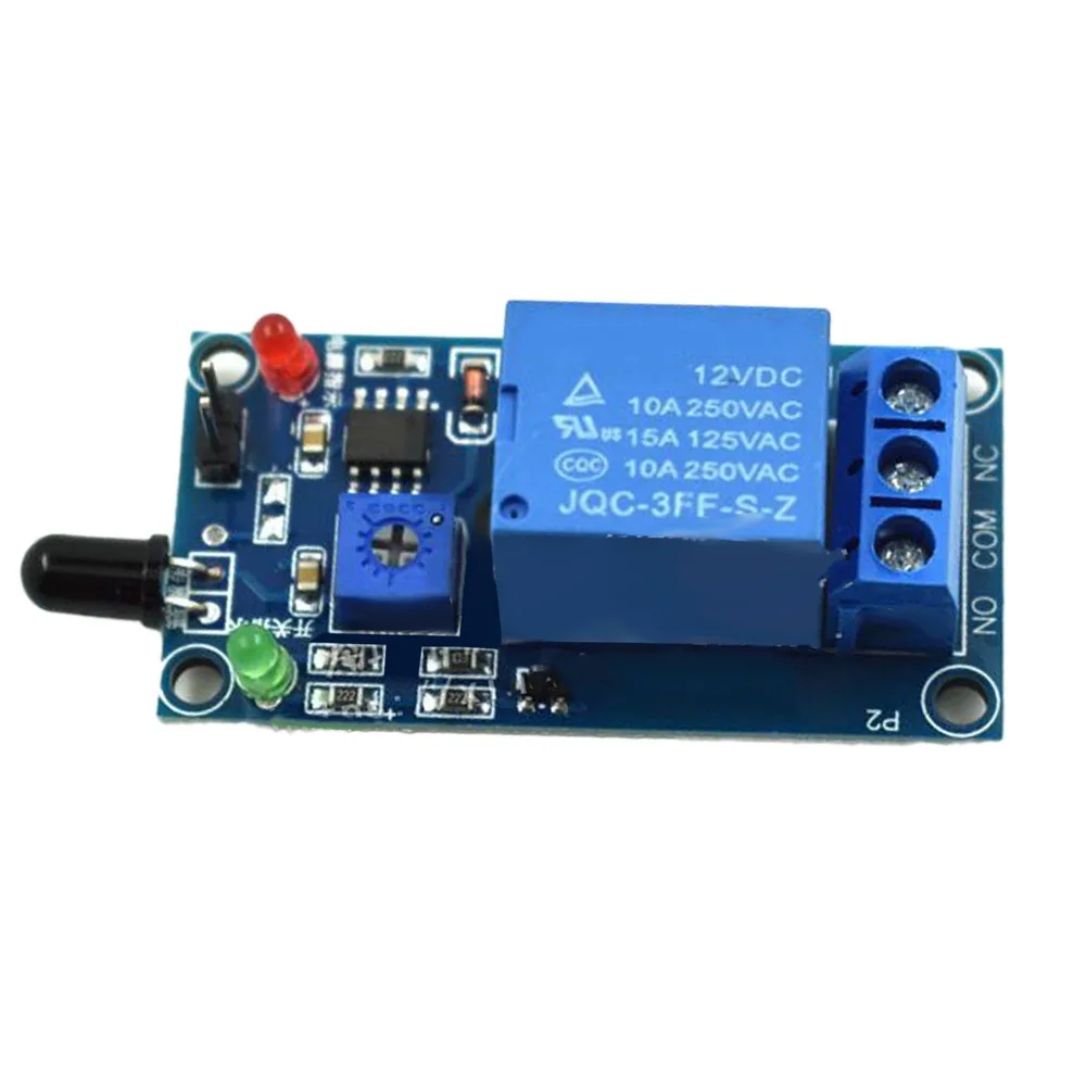 DC 12V IR Flame Sensor 760~1100nm 60 Degree Detection Angle Fire Detection Module Precision Adjustable Sensitivity