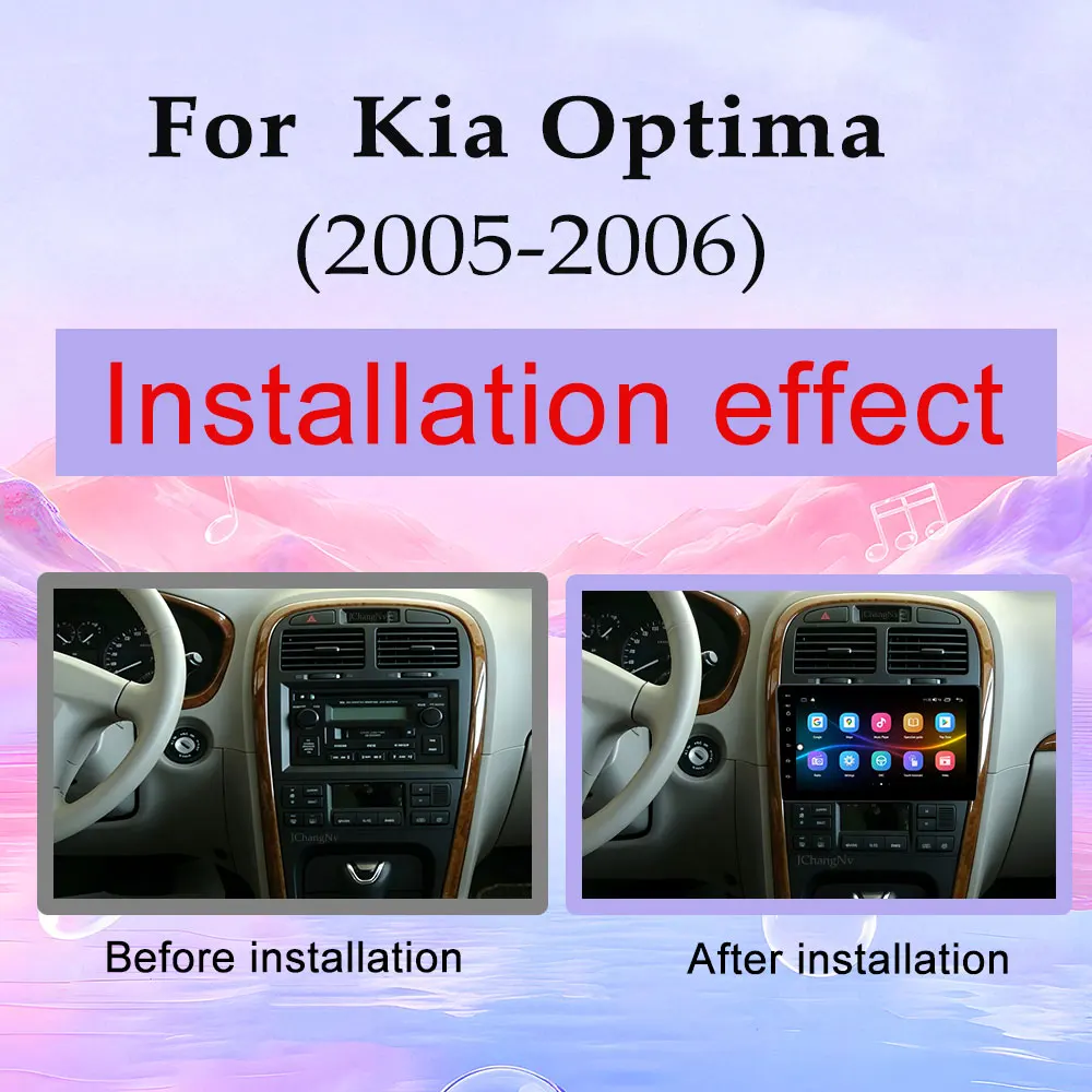 CarPlay Android 16 for Kia Optima 2005 - 2006 GPS Navigation Car Radio Multimedia Player  Split Screen WIFI DSP Stereo HD Screen
