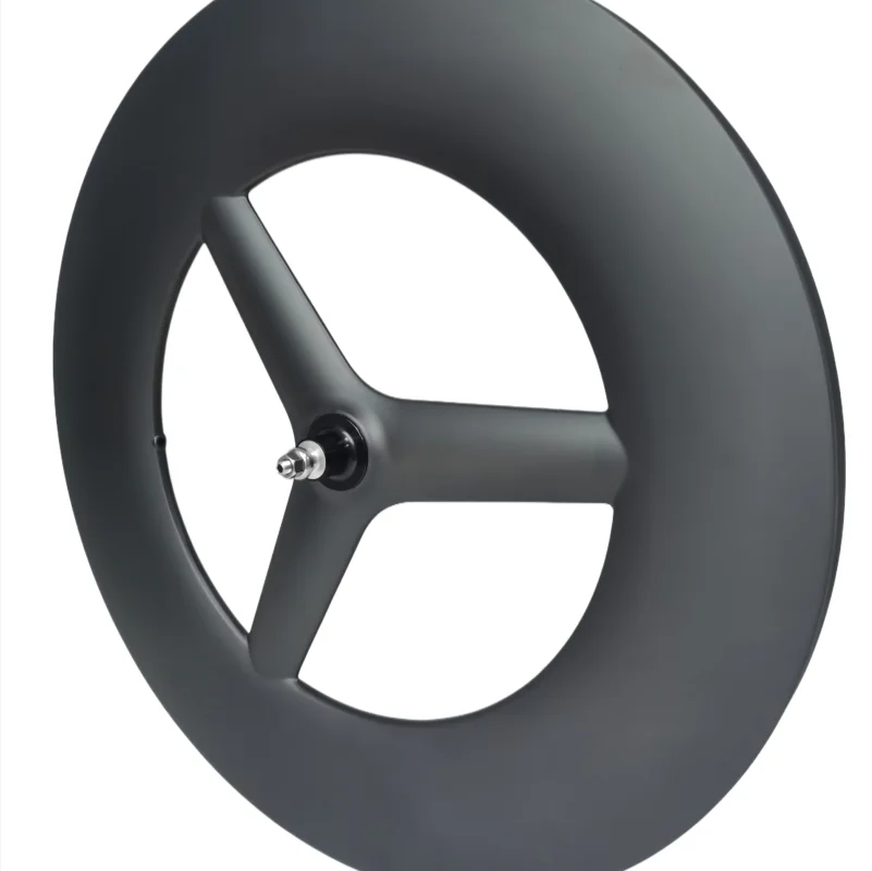 

700C Vertical 3 Spokes Carbon Fiber Bicycle Wheel 28mm Width 120mm Depth for Enhanced Riding Experience
