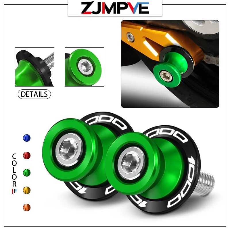 Swingarm Spools Slider For NINJA1000 Z1000 NINJA650 Z650 NINJA400 Z400 NINJA500 Z500 Motorcycle 8MM Rear Swing Arm Stand Screws
