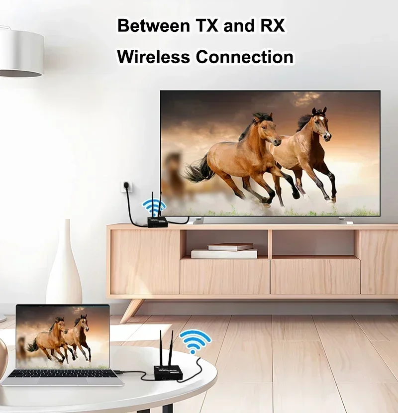 1080P 200M 무선 HDMI 비디오 오디오 송수신기 확장기 1TX 4RX 디스플레이 어댑터 (TV 박스, 노트북 PC, TV 프로젝터용)