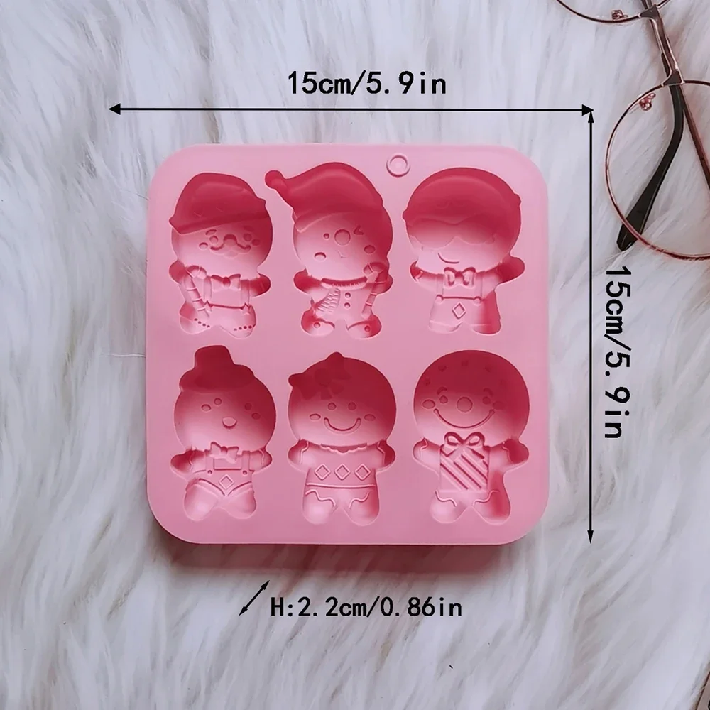 عيد الميلاد الزنجبيل رجل قالب الحلوى قالب من السيليكون كوكي الشوكولاته الخبز قالب الكعكة DIY بها بنفسك جو عيد الميلاد شمعة معطرة