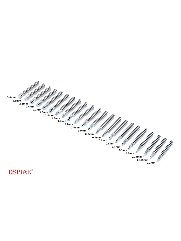 DSPIAE Model Making Tool PB Series Full Section Tungsten Steel Pushing Knife Head 0.1-3.0MM Multiple Models