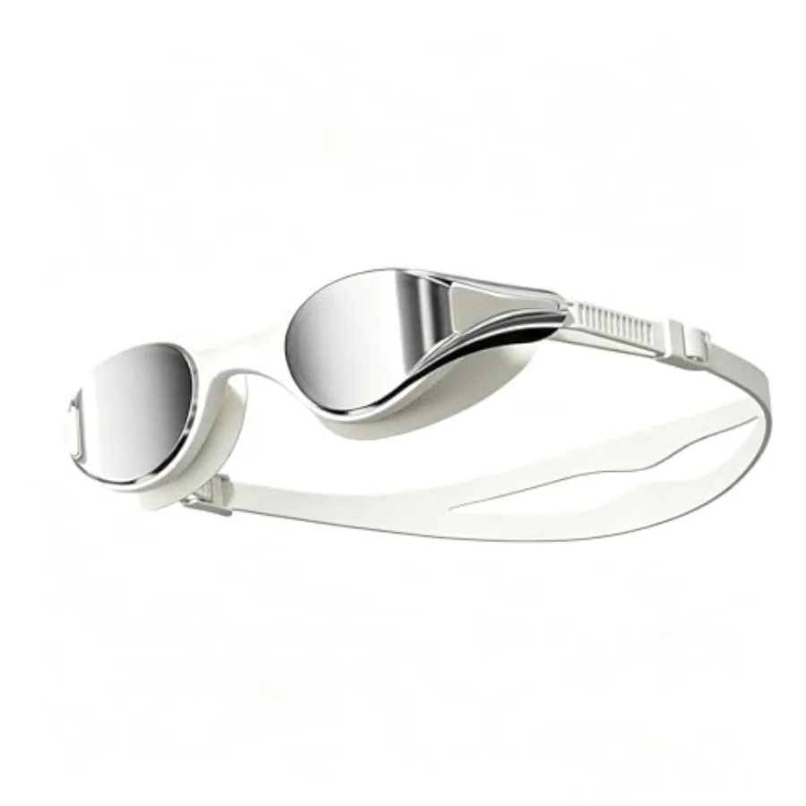 

Clear Swim Goggles for Adult Men Women, Anti-Fog Mirrored Goggles, No-Leak Suction Seal, Open Water Essentials