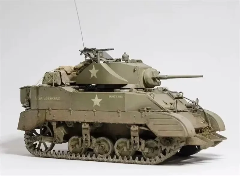 G2080 Coolbank Modello Usa M5a1 Stuart Carro Armato di Controllo Remoto Giocattolo Militare Simulazione Carro Armato Giocattolo Modello Per Bambini Giocattolo di Montaggio Regalo