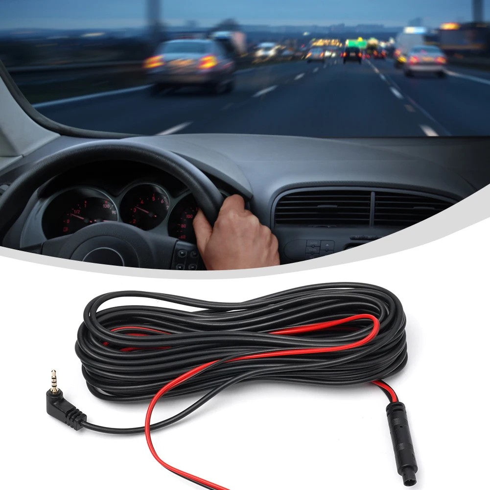 Mirror Mount Cam Compatible Rear View Extension Cable 4 Pin AV Type 10m Length for Dual Channel Recording Applications