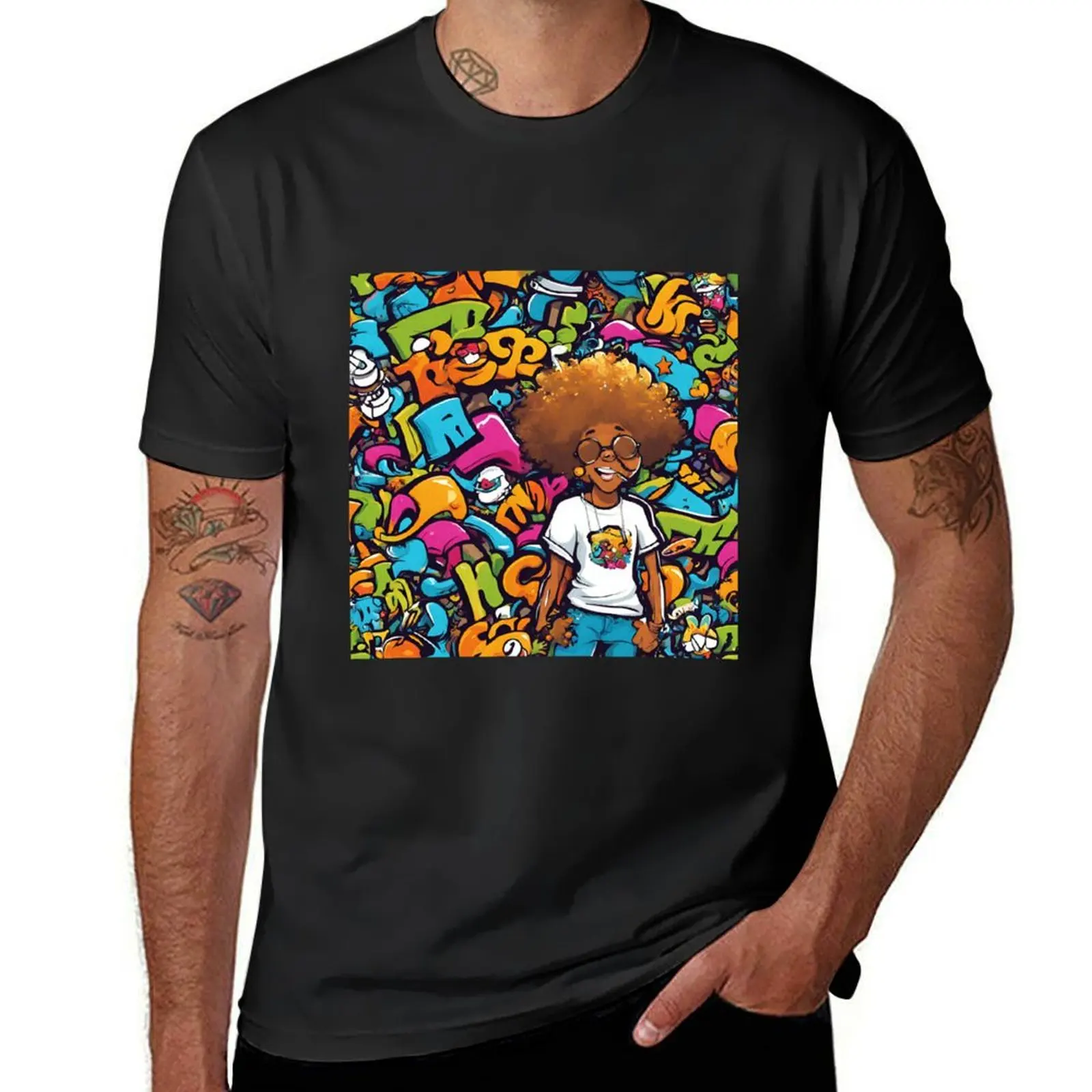 

Funky Fresh and Cartoon Blessed T-Shirt quick drying summer top sublime Men's clothing