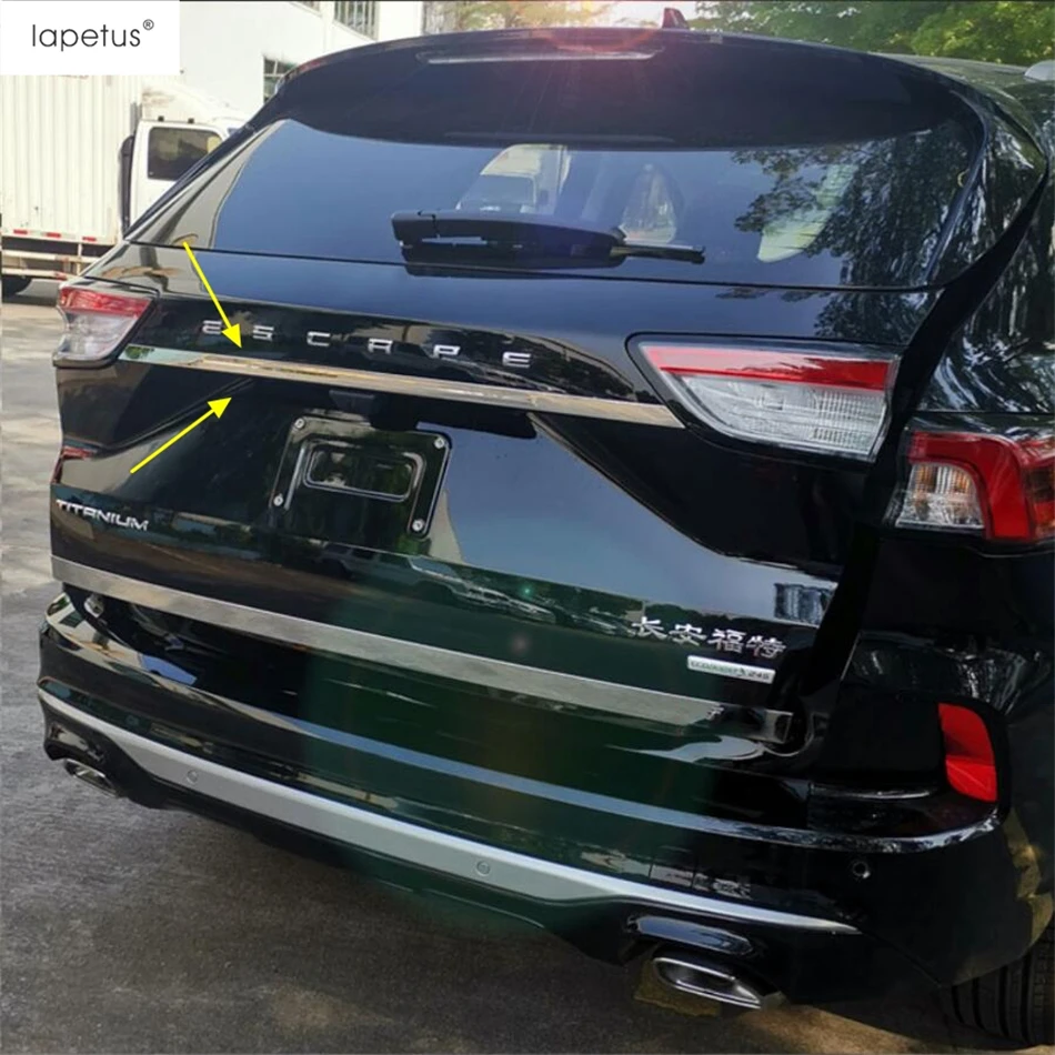 Stainless Steel Car Rear Door Trunk Tailgate Up Strips Cover Trim For Ford Escape / Kuga 2020 - 2023 Accessories Exterior Kit