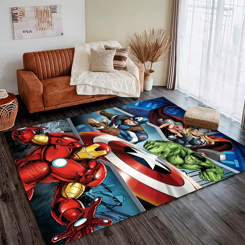 Avengers Superhero Fashion Area tappeto tappeto per soggiorno decorazioni per la casa tappeto grande tappeto per camera da letto tappetino