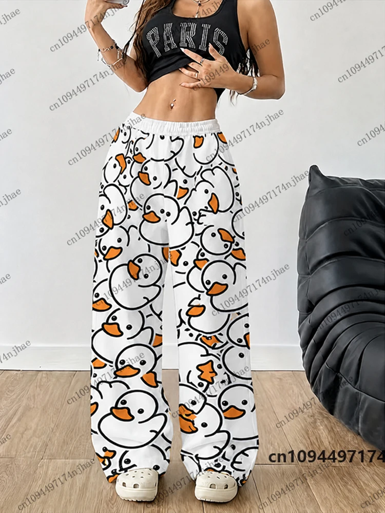 2-teiliges Outfit Kinder-Trainingsanzug Cartoon Gelbe Ente Print T-Shirt+Pyjamahose Set Lässiger Paaranzug Kinder-/Erwachsenenkleidung – Detail 12
