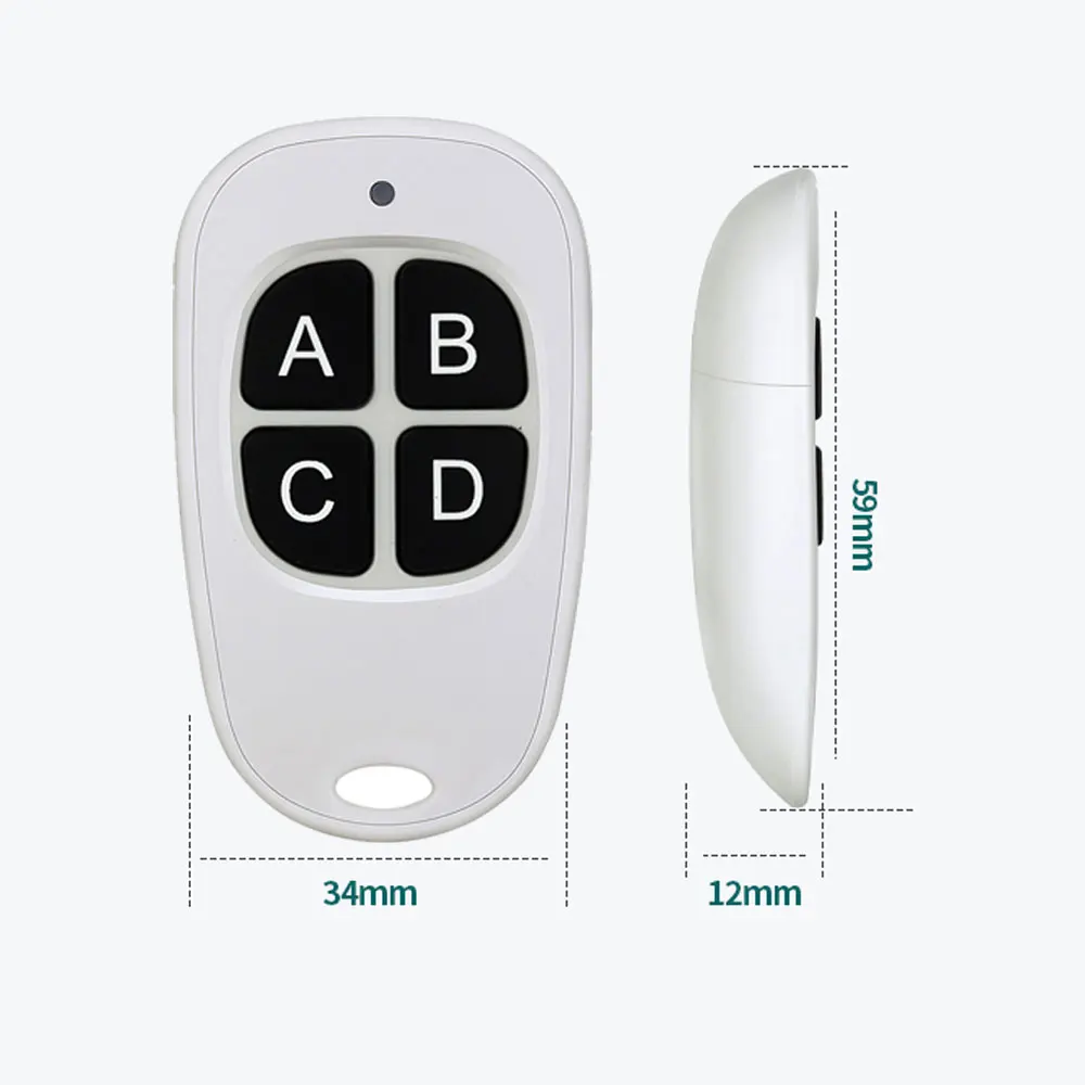 Learning Code DC3V433MHz 4-key Remote Control For Electric Car Electric Door etc.