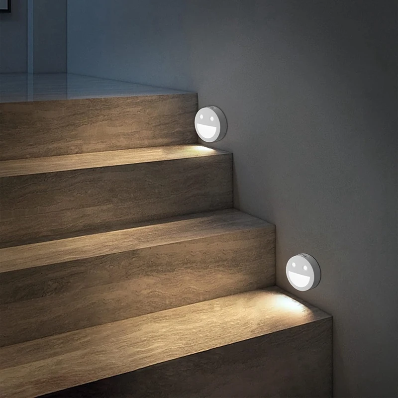 مصباح ليلي LED يعمل بالبطارية ، لون قابل للتعديل ، مصباح درجة حرارة للخزانة ، الدرج ، مصباح خزانة ، جديد