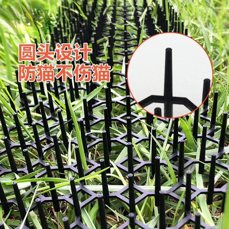 1pc Cat Thorn Mat Dog Garden Anti-Cat Dog Outdoor Supplies Fences Anti-Cat Thorn Mat Plastic Fence Wall Spikes Animal Expulsion