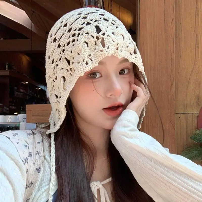 

P88A Crocheted Hat for Lady Handwoven Handwoven Head Ornament for Party Prom