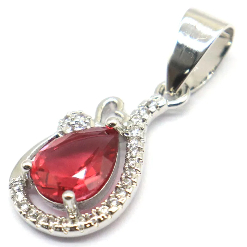 26x11mm Stunning Pink Raspberry Rhodolite Garnet Pink Kunzite London Blue Topaz White CZ Silver Pendant