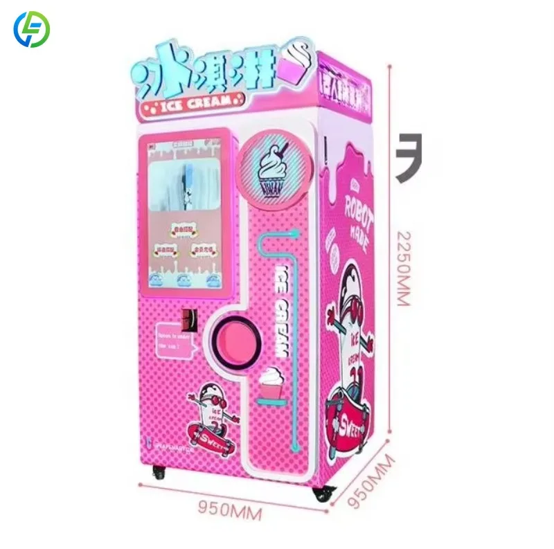Factory Price Automatic Commercial Ice Cream Vending Machine 24 Hours Self-service Store Ice Cream Making Machine Customized