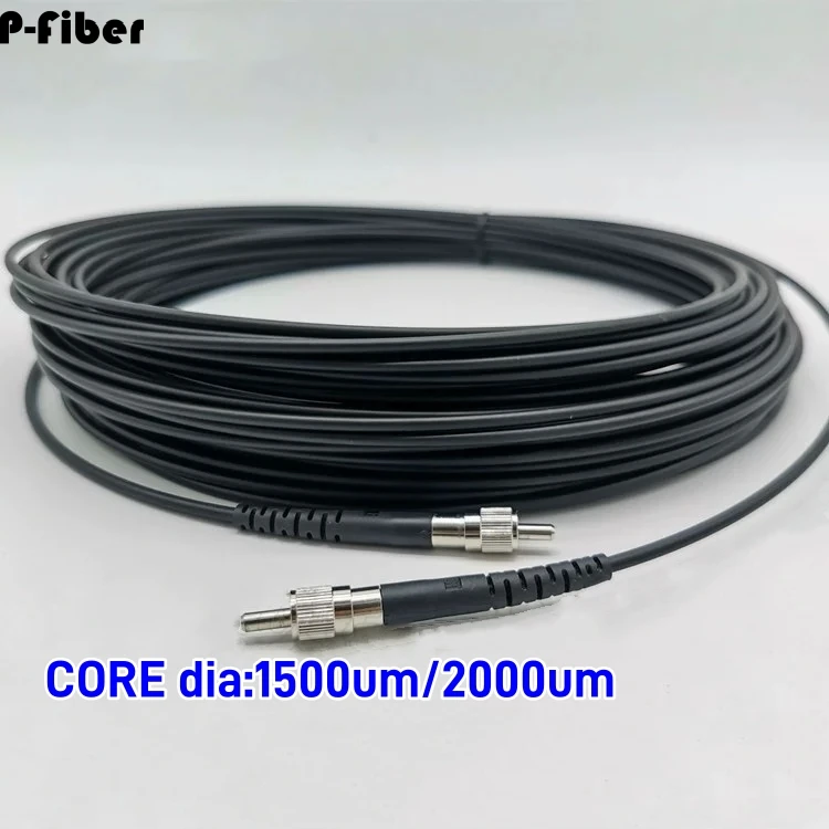 SMA905 จัมเปอร์ออปติคัล 2000um SMA พลาสติกไฟเบอร์ patchcord 1500um 2 มม.ขนาดใหญ่ core spectrometer อุปกรณ์ sensing ความสว่าง