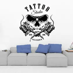 Tattoo Salon Logo Wall Decal Tattoo Shop Art Mural Studio Vinyl Sticker Salon Store Sign Window Home Poster Wall Decor C105