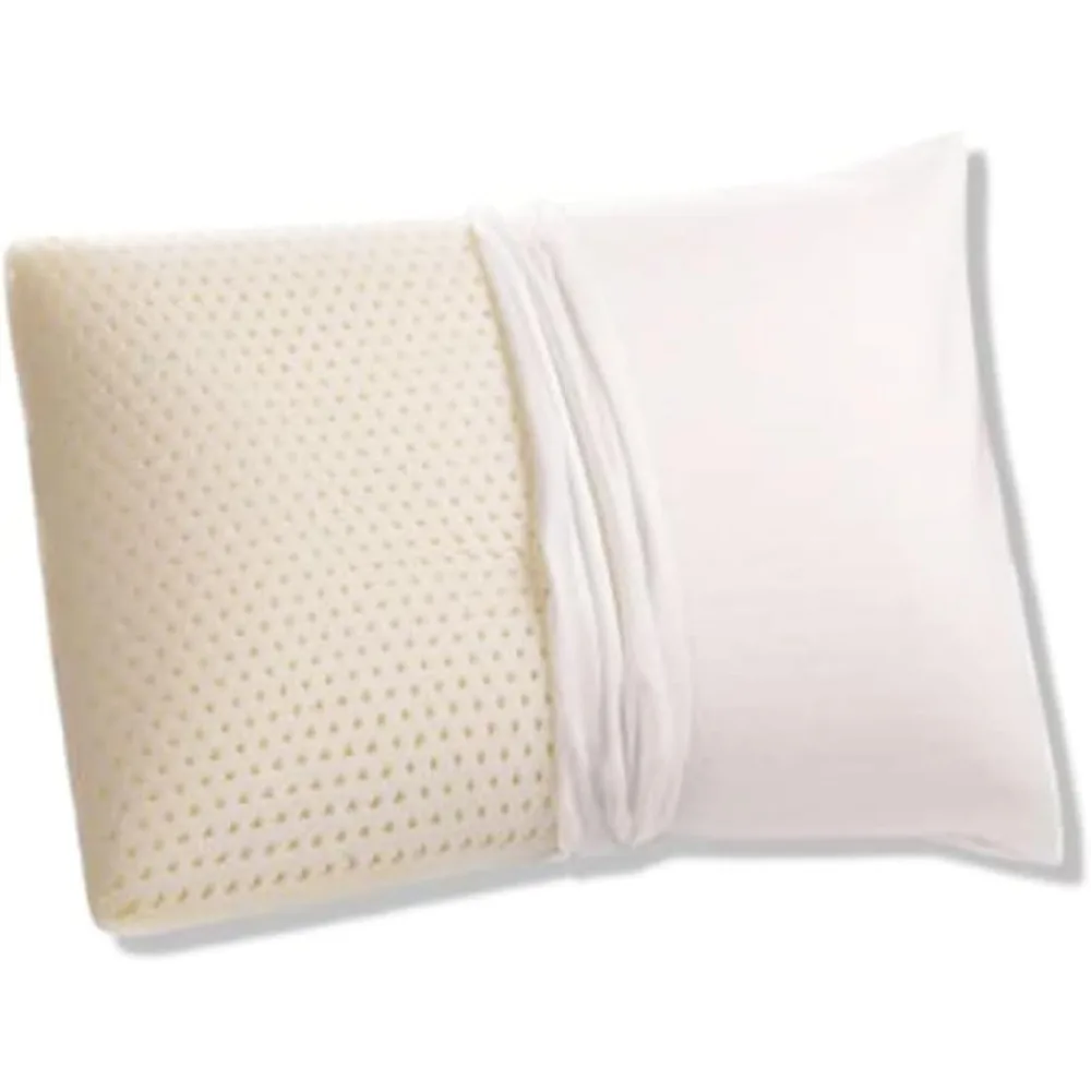 Latex Pillows with Organic Cotton Cover (King, Soft) - 2-Pack Made from sustainably harvested natural latex derived from the sap