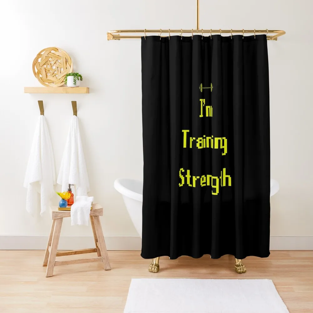 TRAINING STRENGTH Shower Curtain Bathroom Accessories Waterproof Shower And Anti-Mold Curtain